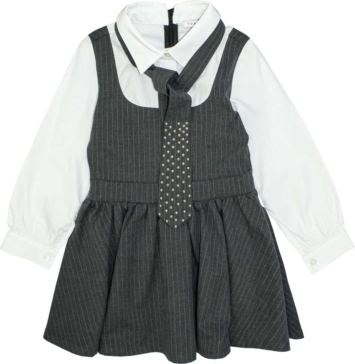 ABITO bambina GESSATO GRIGIO NERO TO BE TOO TB2158A GRIGIO-BIANCO TO BE TOO 