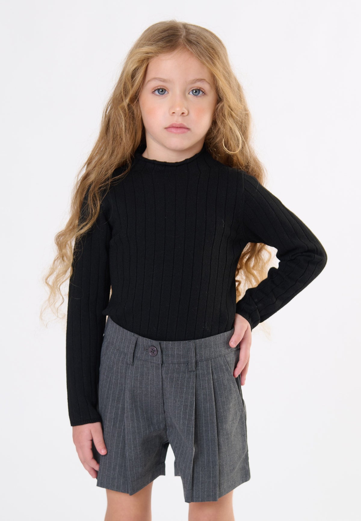 SHORTS BAMBINA GESSATO CON CUORI GRIGIO TO BE TOO<BR/> TB2162P GRIGIO TO BE TOO 
