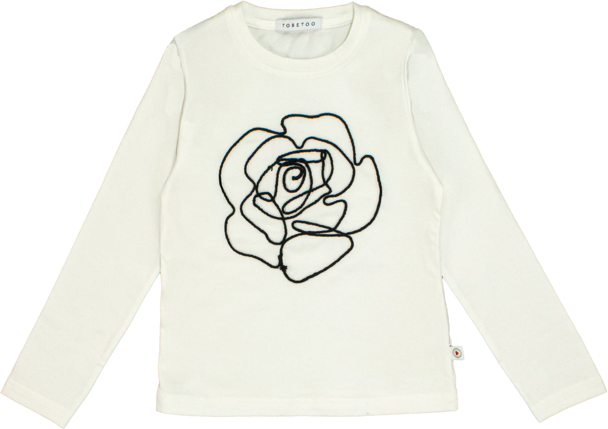 T-SHIRT BAMBINA MANICA LUNGA CON RICAMO LATTE TO BE TOO<BR/> TB2163 LATTE TO BE TOO 