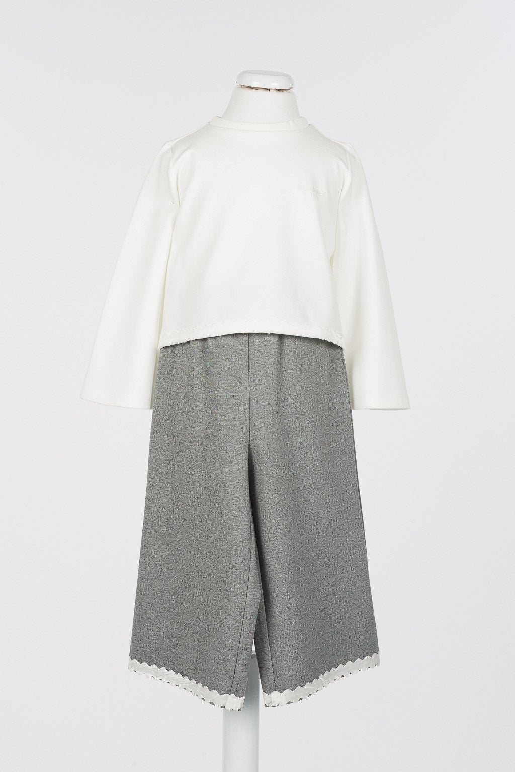 coordinato bambina pantalone e felpa neve-grgio twinset 262GB202D NEVE-GRIGIO TWINSET KIDS 