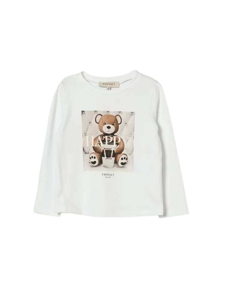 t-shirt bambina regular con stampa teddy twinset 262GB2150 TEDDY TWINSET KIDS 