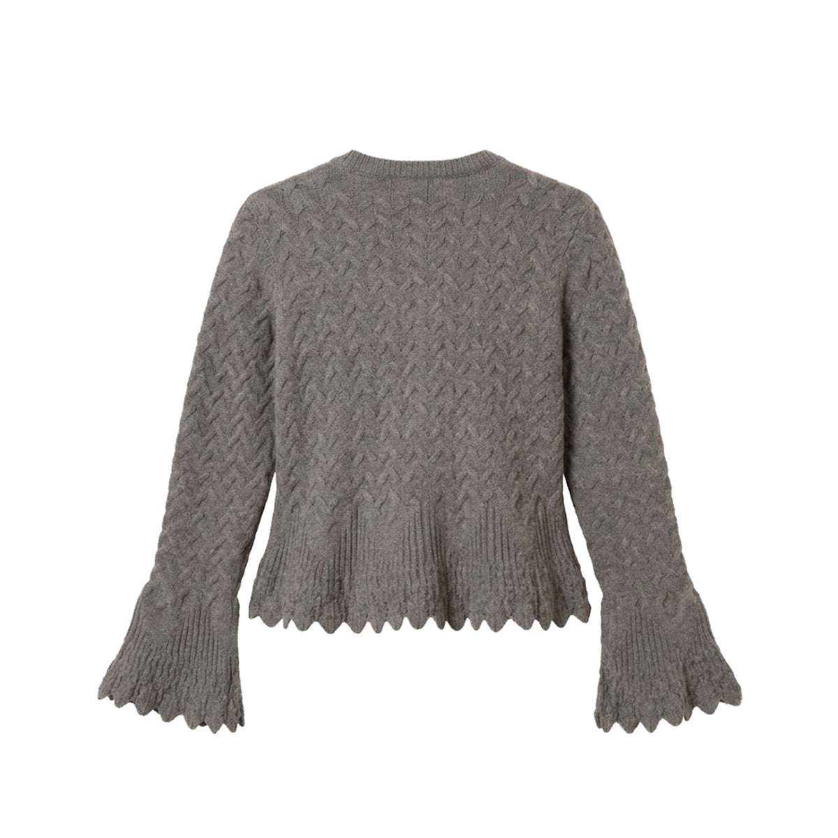 cargidan bambina in maglia lavorato grigio medio twinset 262GB3020 GRIGIO MEDIO TWINSET KIDS 