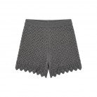 shorts bambina in maglia lavorata grigio medio twinset 262GB3021 GRIGIO MEDIO TWINSET KIDS 