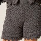 shorts bambina in maglia lavorata grigio medio twinset 262GB3021 GRIGIO MEDIO TWINSET KIDS 