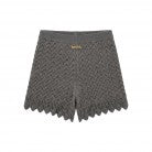 shorts bambina in maglia lavorata grigio medio twinset 262GB3021 GRIGIO MEDIO TWINSET KIDS 