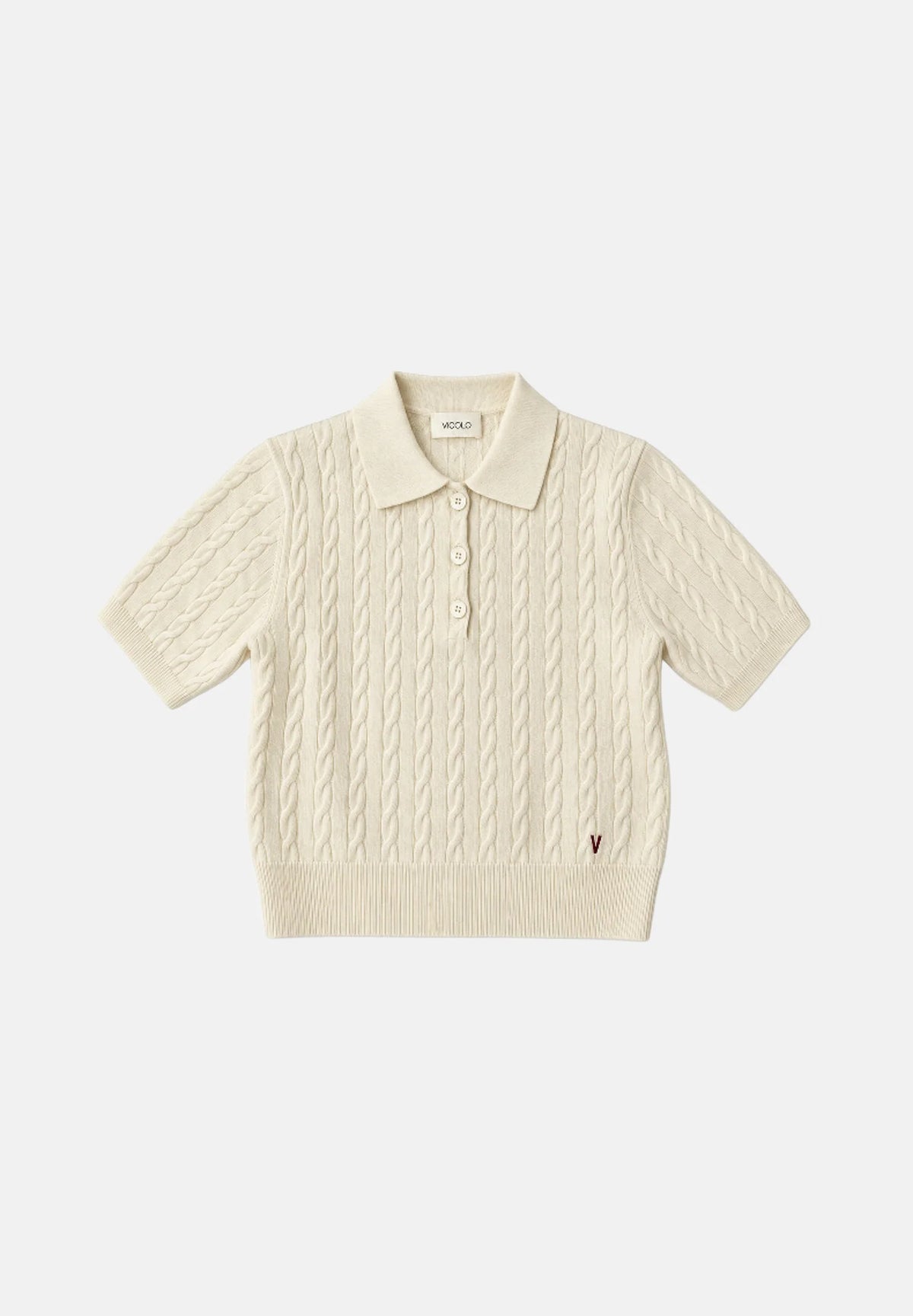 POLO DONNA MEZZA MANICA 100% LANA  VICOLO 2AC2067 NATURALE VICOLO 