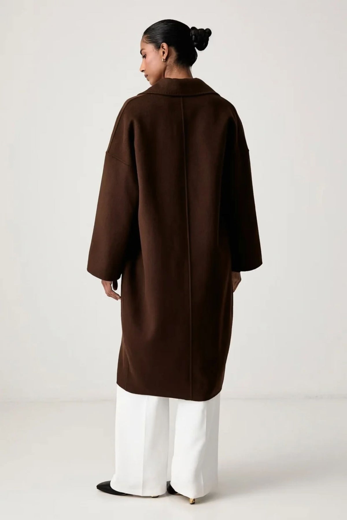 CAPPOTTO DONNA DOPPIOPETTO IN LANA FONDENTE VICOLO TAC0003 FONDENTE VICOLO 