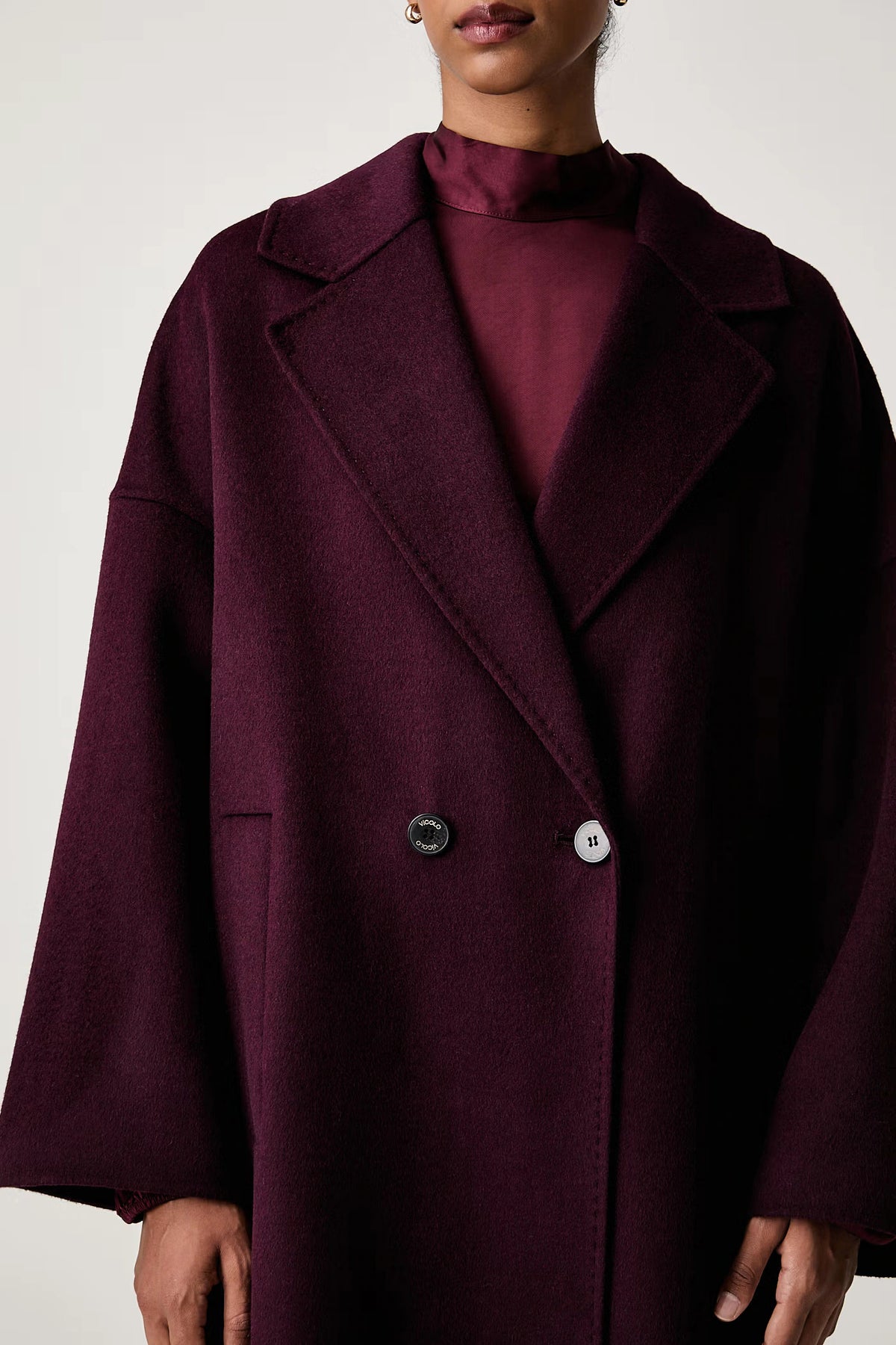 CAPPOTTO DONNA DOPPIOPETTO IN LANA MELANZANA VICOLO TAC0003 MELANZANA VICOLO 
