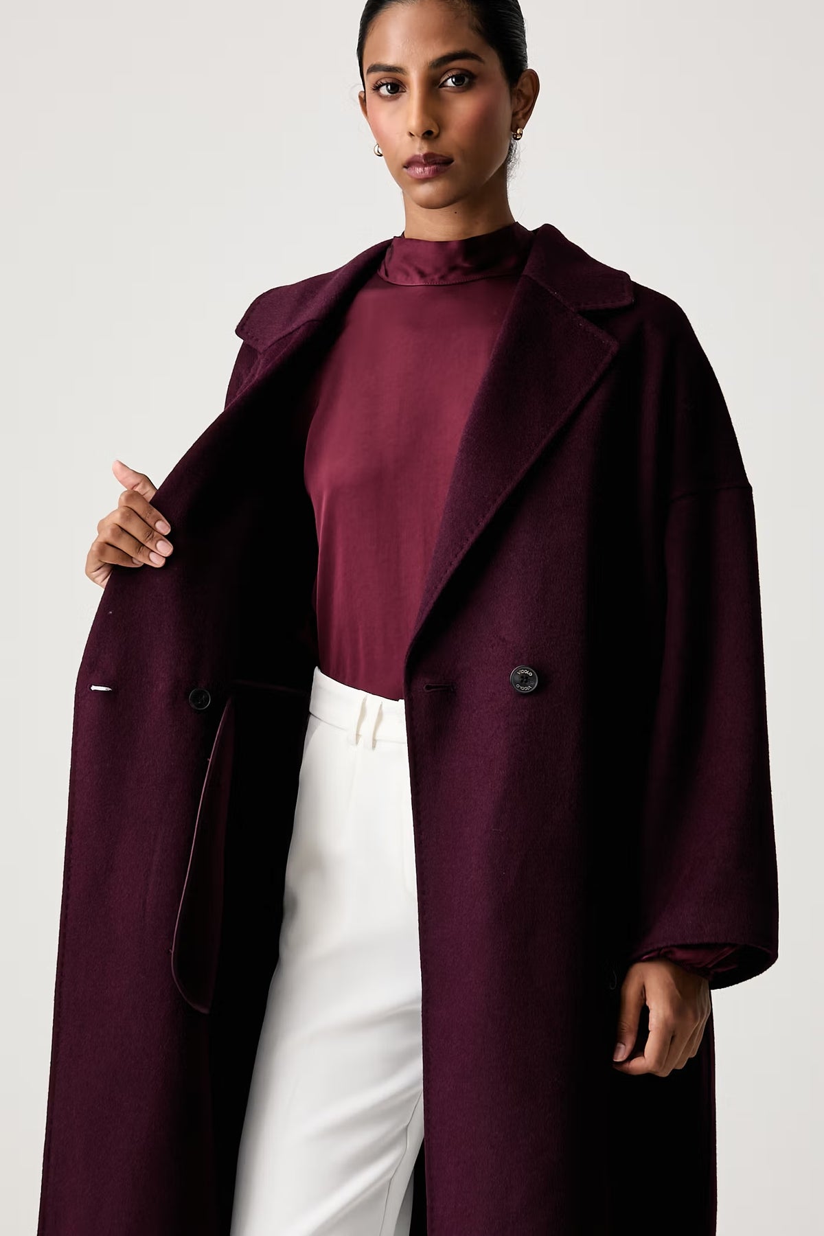 CAPPOTTO DONNA DOPPIOPETTO IN LANA MELANZANA VICOLO TAC0003 MELANZANA VICOLO 