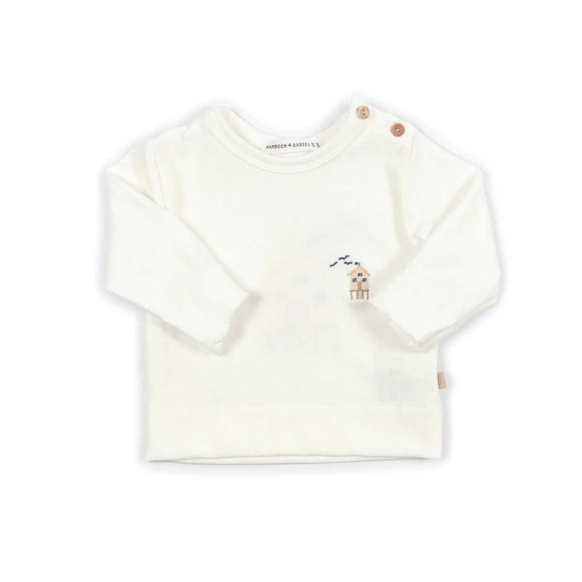 MAGLIA NEONATO  CON RICAMO SURF HOUSE OFF-WHITE BAMBOOM 1164TE OFF-WHITE BAMBOOM 