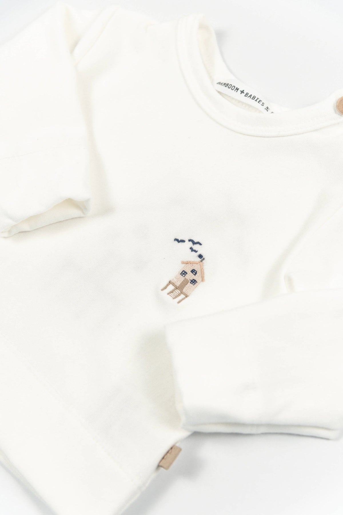 MAGLIA NEONATO  CON RICAMO SURF HOUSE OFF-WHITE BAMBOOM 1164TE OFF-WHITE BAMBOOM 