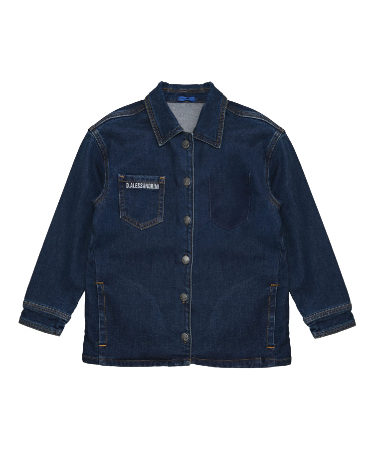 camicia BAMBINO in denim DANIELE ALESSANDRINI CDZ00545 DARK BLU DANIELE ALESSANDRINI 