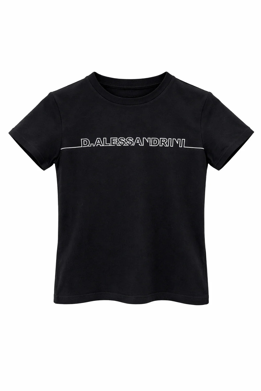t-shirt BAMBINO LOGO NERO DANIELE ALESSANDRINI M00511 BLACK DANIELE ALESSANDRINI 