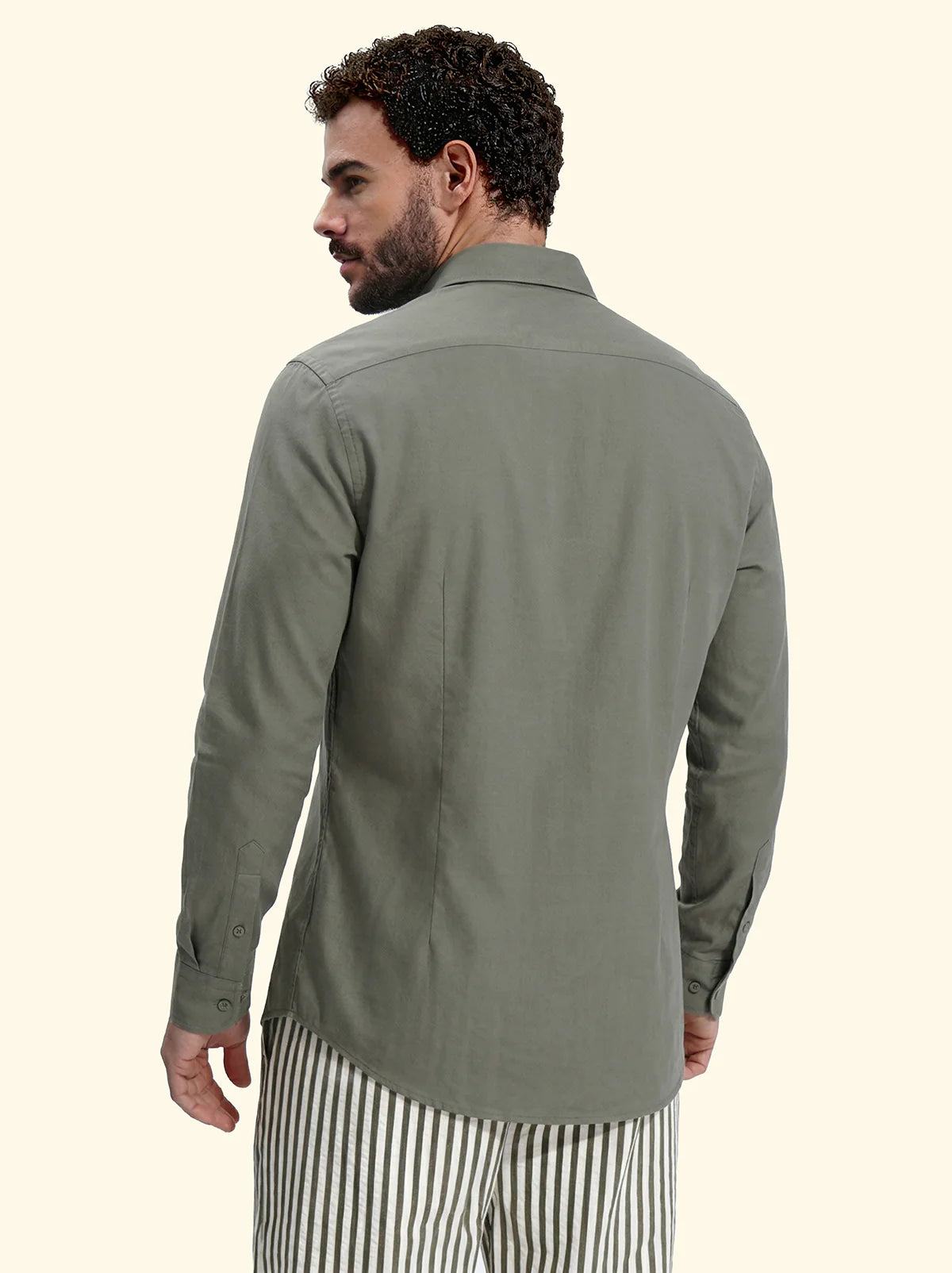 CAMICIA UOMO IN MISTO LINO VERDE MILITARE F**K FK26-SM7000MG UNICO F**K 