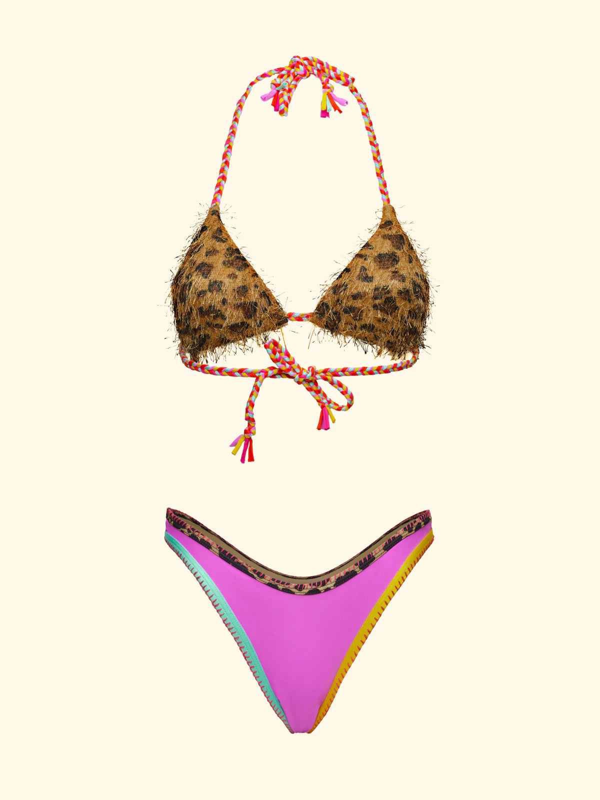 BIKINI DONNA TRIANGOLO CON SLIP AMERICANO FIZZO FANTASIA F**K FK26-SW0110X10 UNICO F**K 