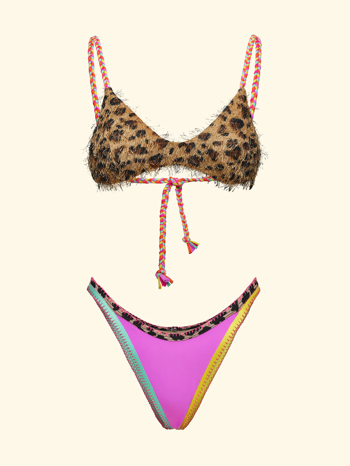 bikini donna top regolabile con slip fisso fantasia f**k FK26-SW0111X10 UNICO F**K 