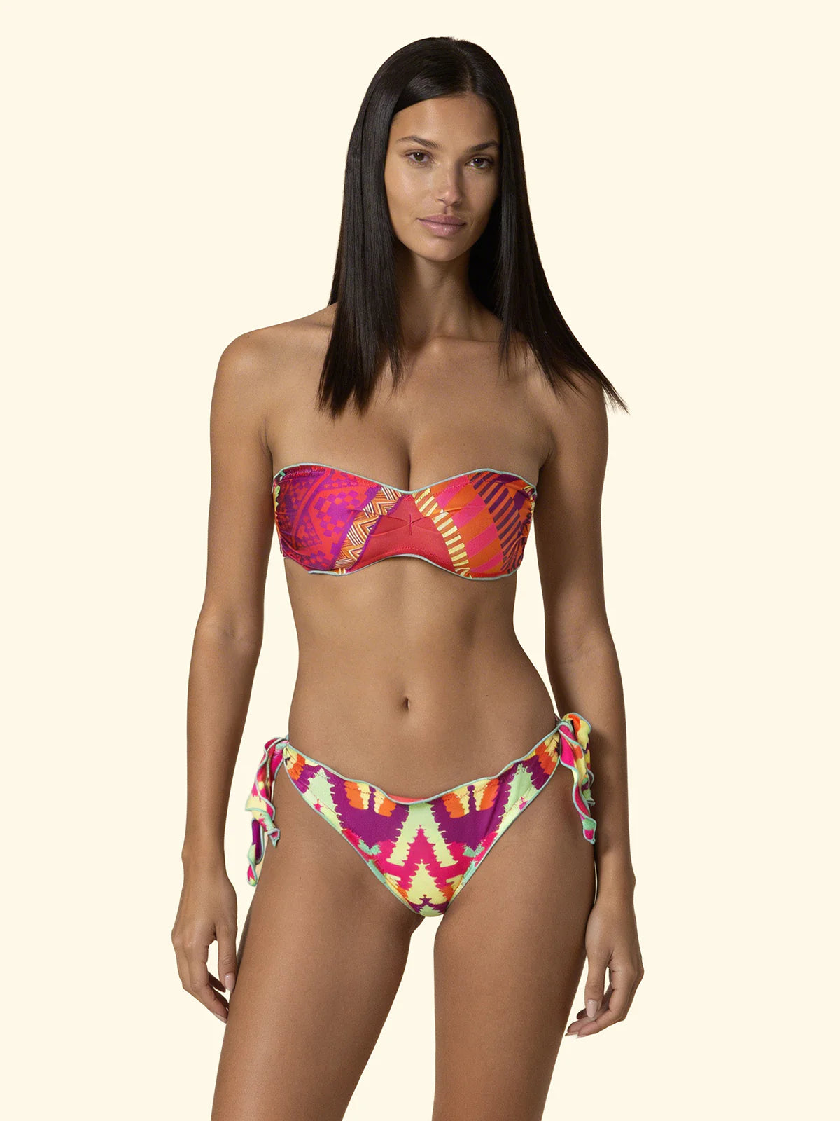 BIKINI DONNA FASCIA CON SLIP REGOLABILE FANTASIA F**K FK26-SW2602X20 UNICO F**K 