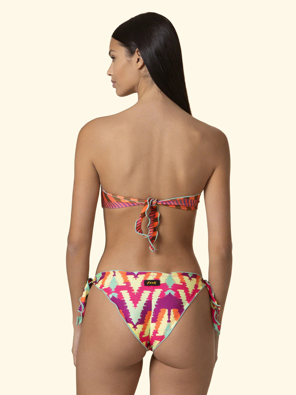 BIKINI DONNA FASCIA CON SLIP REGOLABILE FANTASIA F**K FK26-SW2602X20 UNICO F**K 
