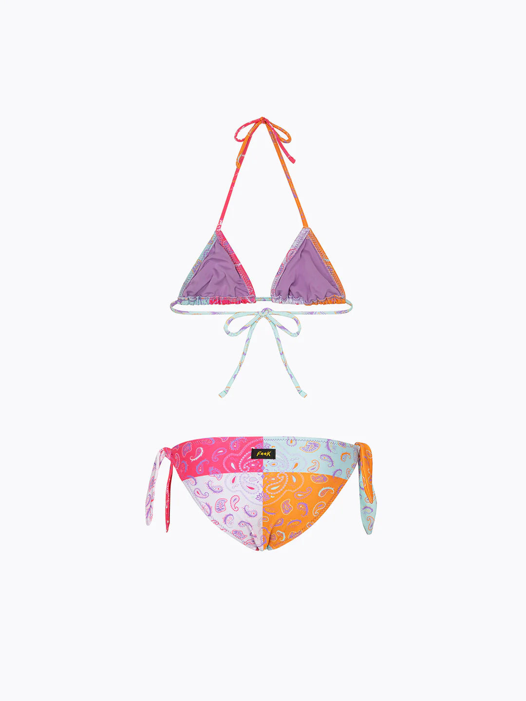 bikini bambina triangolo e slip regolabile fantasia f**k FJ26-SG0690X94 UNICA F**K KIDS 