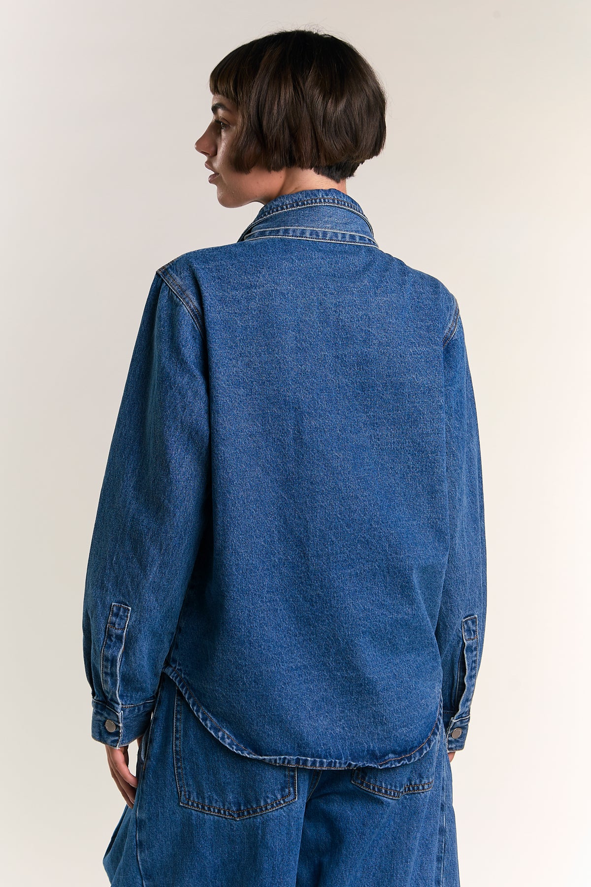 CAMICIA DONNA CON FIOCCO IN DENIM GLAMOROUS AN5538 BLU DENIM GLAMOROUS 