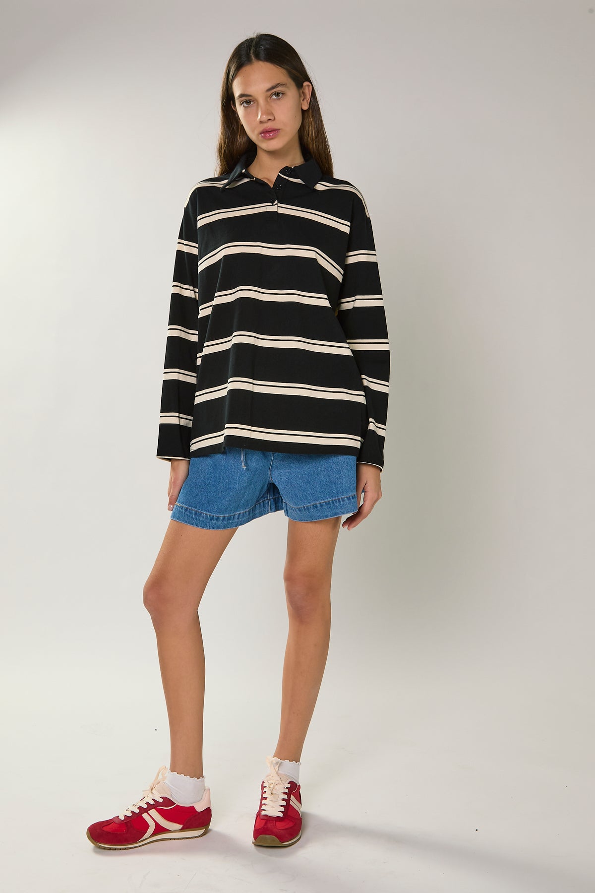 SHORTS DONNA CON CULISSE IN DENIM GLAMOROUS KA 7552 WHASHED BLU GLAMOROUS 