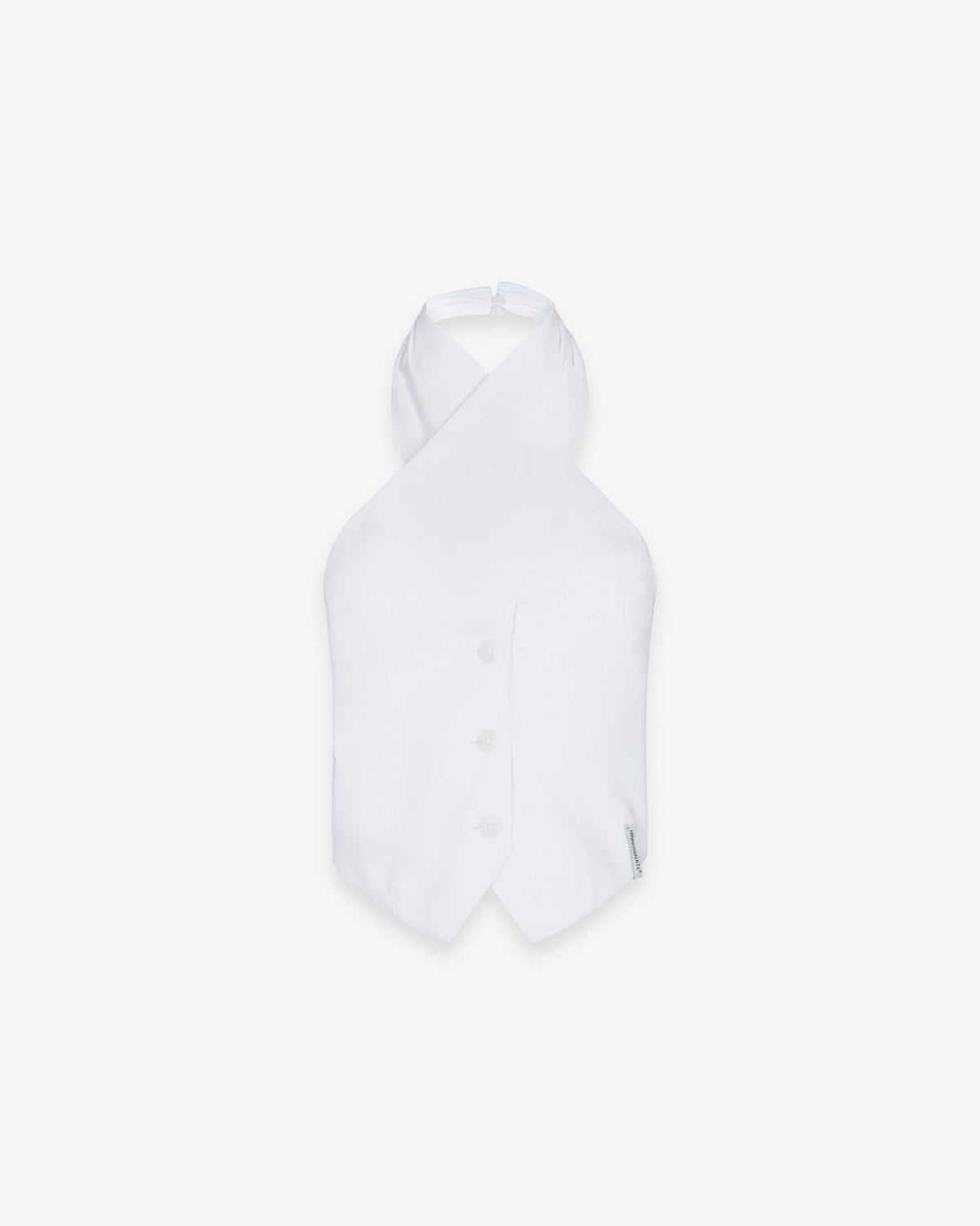 TOP DONNA  IN LINO CON INCROCIO AL COLLO BIANCO HINNOMINATE HMABW02635 BIANCO HINNOMINATE 