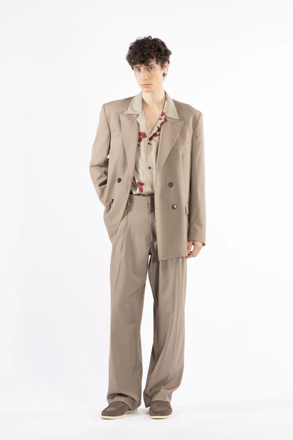 giacca uomo doppio petto oversize taupe I'm brian GIA3655 TAUPE I'M BRIAN 