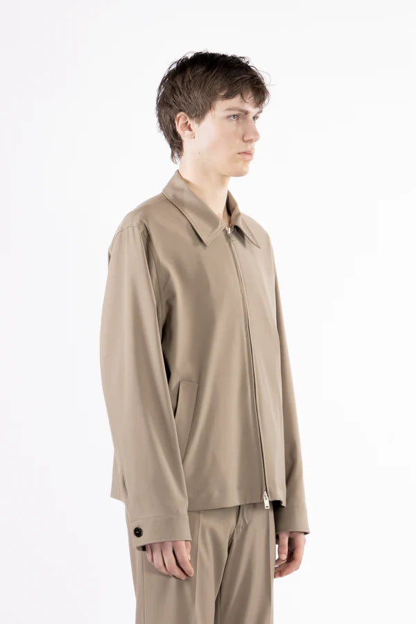 giubbino uomo con zip e colletto camicia taupe i'm Brian GIU3669 TAUPE I'M BRIAN 