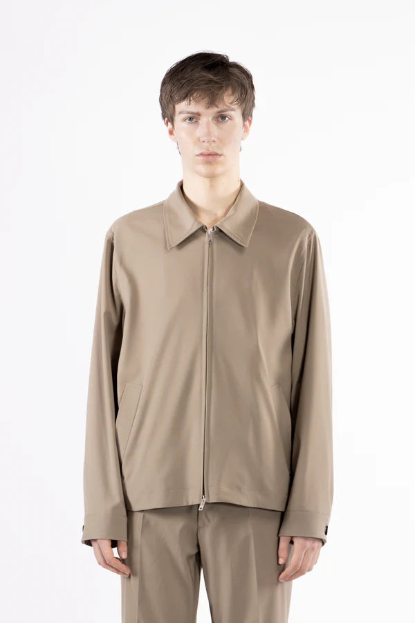 giubbino uomo con zip e colletto camicia taupe i'm Brian GIU3669 TAUPE I'M BRIAN 