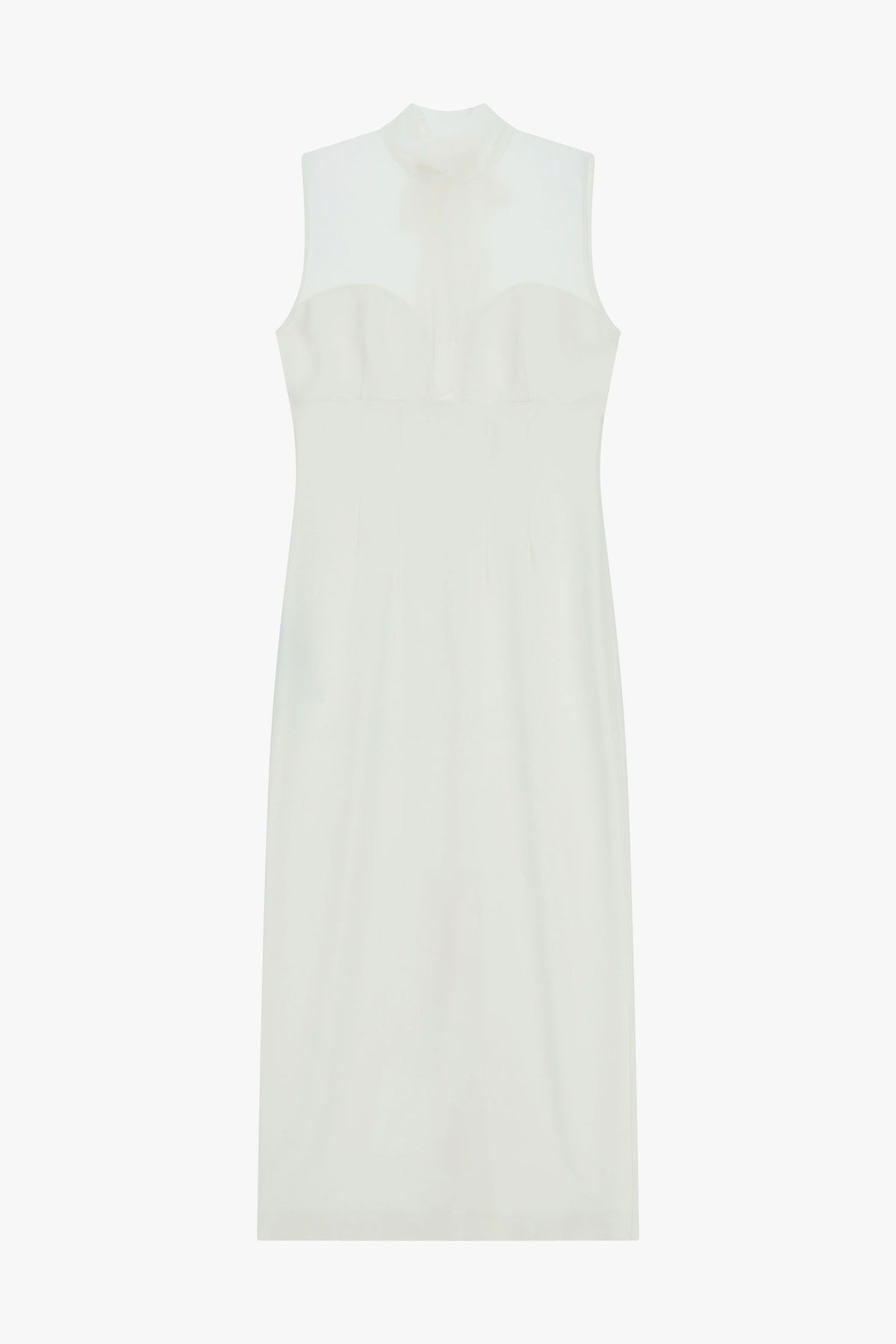 abito donna midi con collo alto velato bianco imperial AGAZLJT LATTE IMPERIAL 