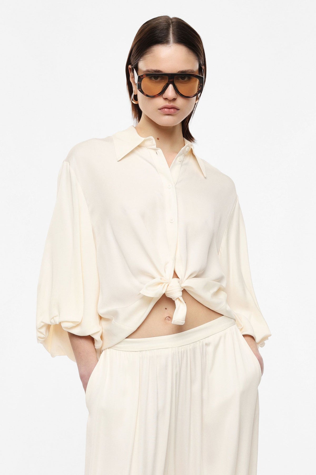 CAMICIA DONNA AMPIA CON MANICHE A 3/4PANNA IMPERIAL COC3LJY PANNA IMPERIAL 