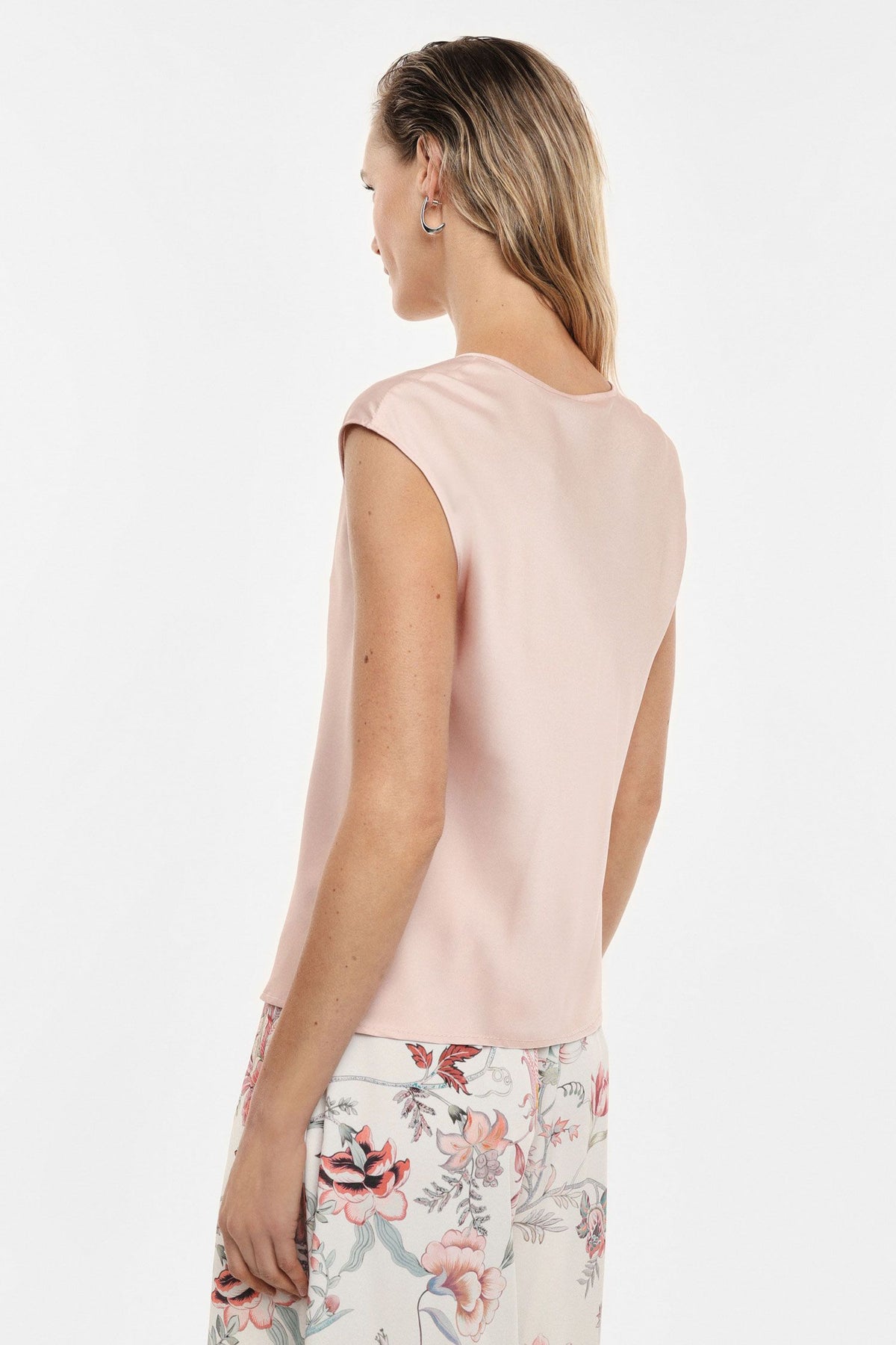 TOP DONNA SCOLLO A U MEZZA MANICA SATIN CIPRIA IMPERIAL REH0LDG CIPRIA IMPERIAL 