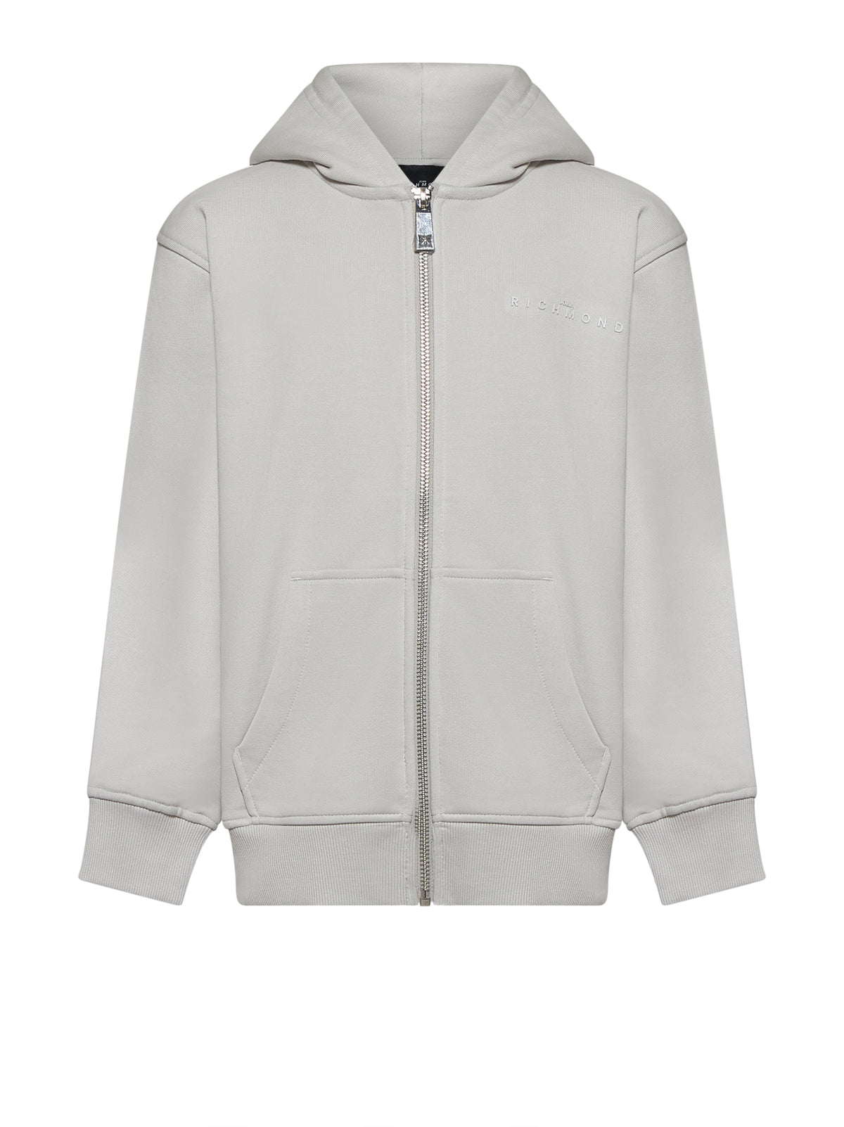 FELPA BAMBINO CON ZIP E CAPPUCCIO GRIGIA JOHN RICHMOND RBP26001FE BLUE VAPOR JOHN RICHMOND JUNIOR 