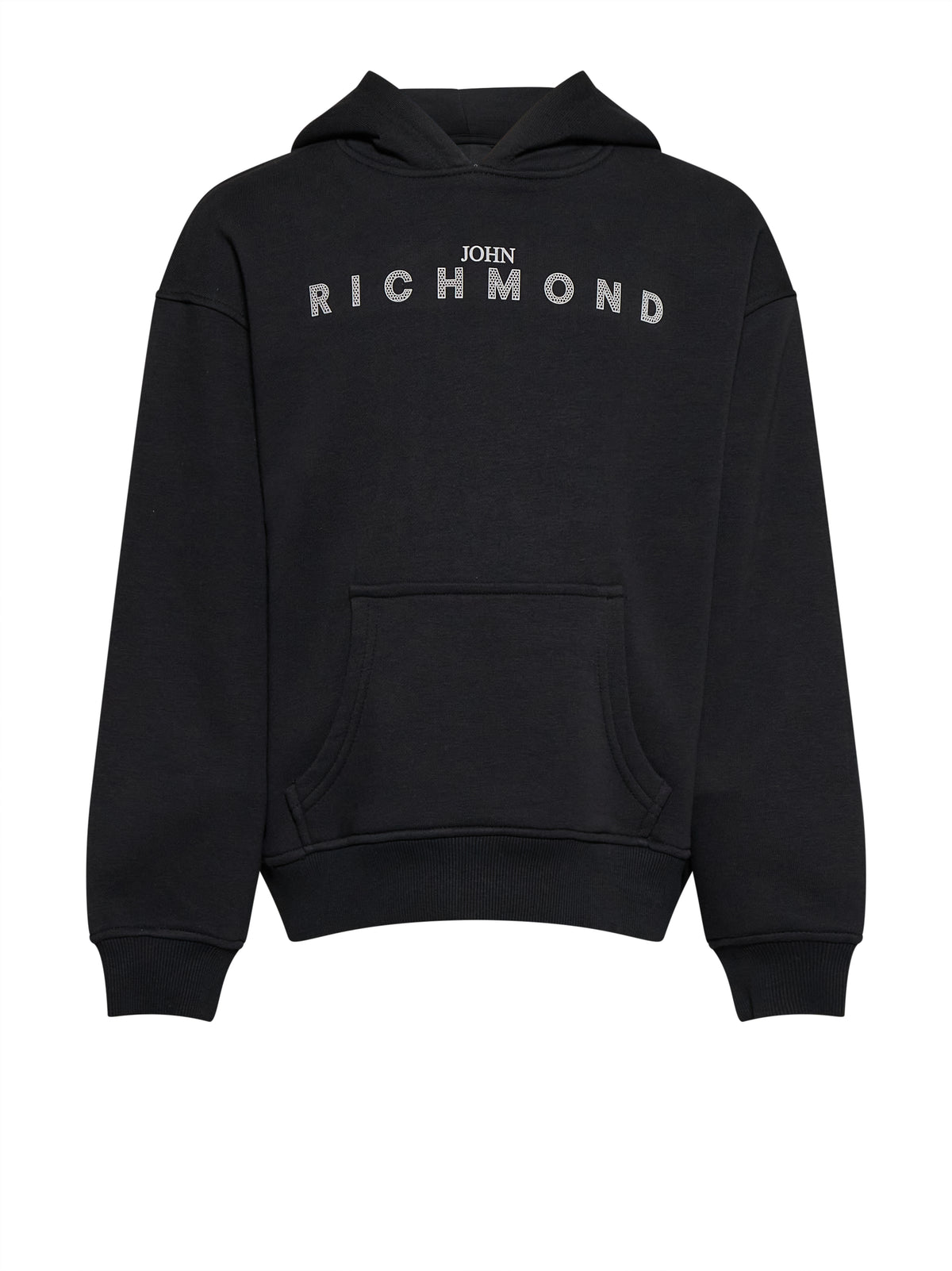 FELPA BAMBINO CON CAPPUCCIO E LOGO NERA JOHN RICHMOND RBP26003FE BLACK JOHN RICHMOND JUNIOR 