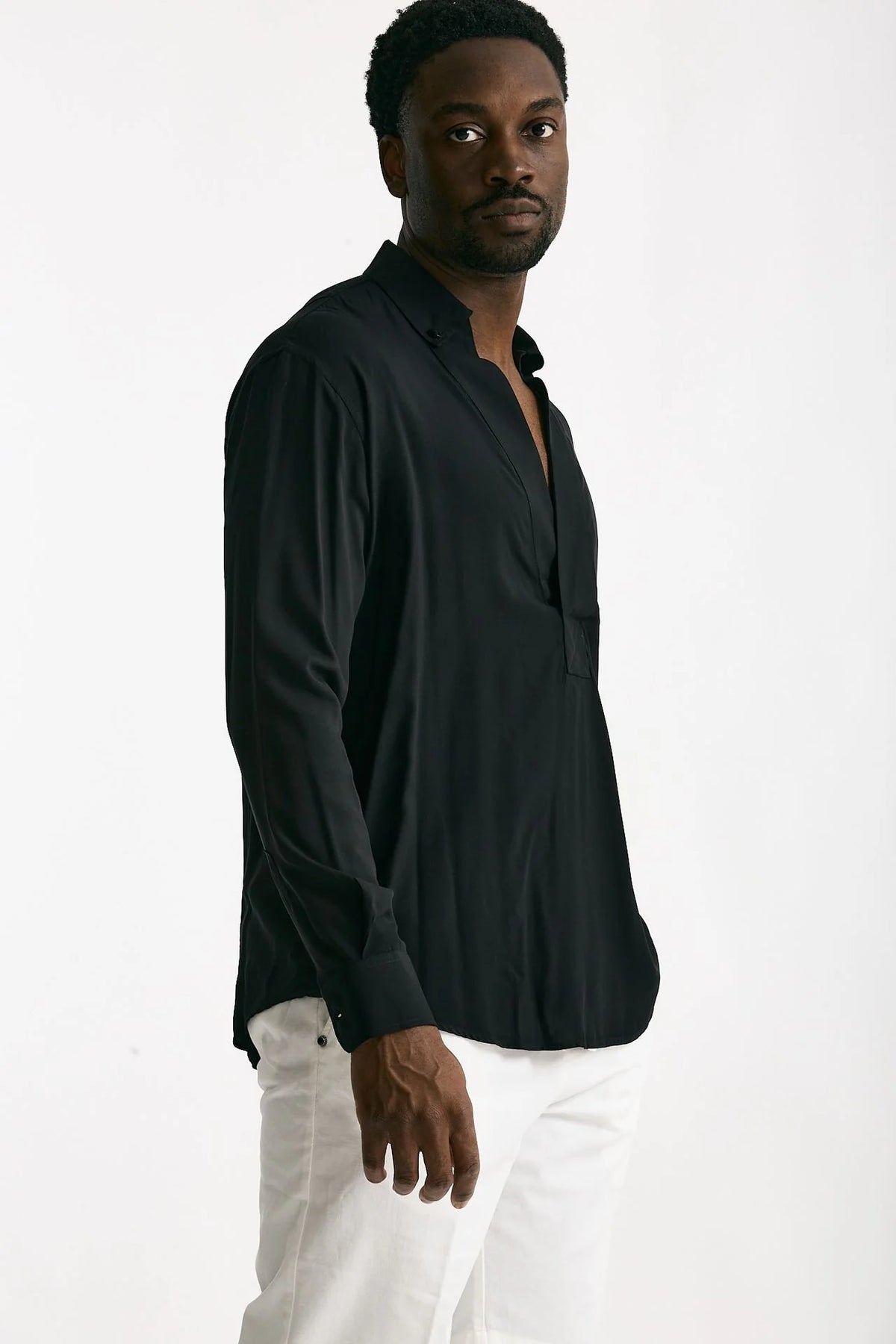 CAMICIA UOMO MANICA LUNGA COLLO CON REVER NERO MARSEM C063 NERO MARSEM 