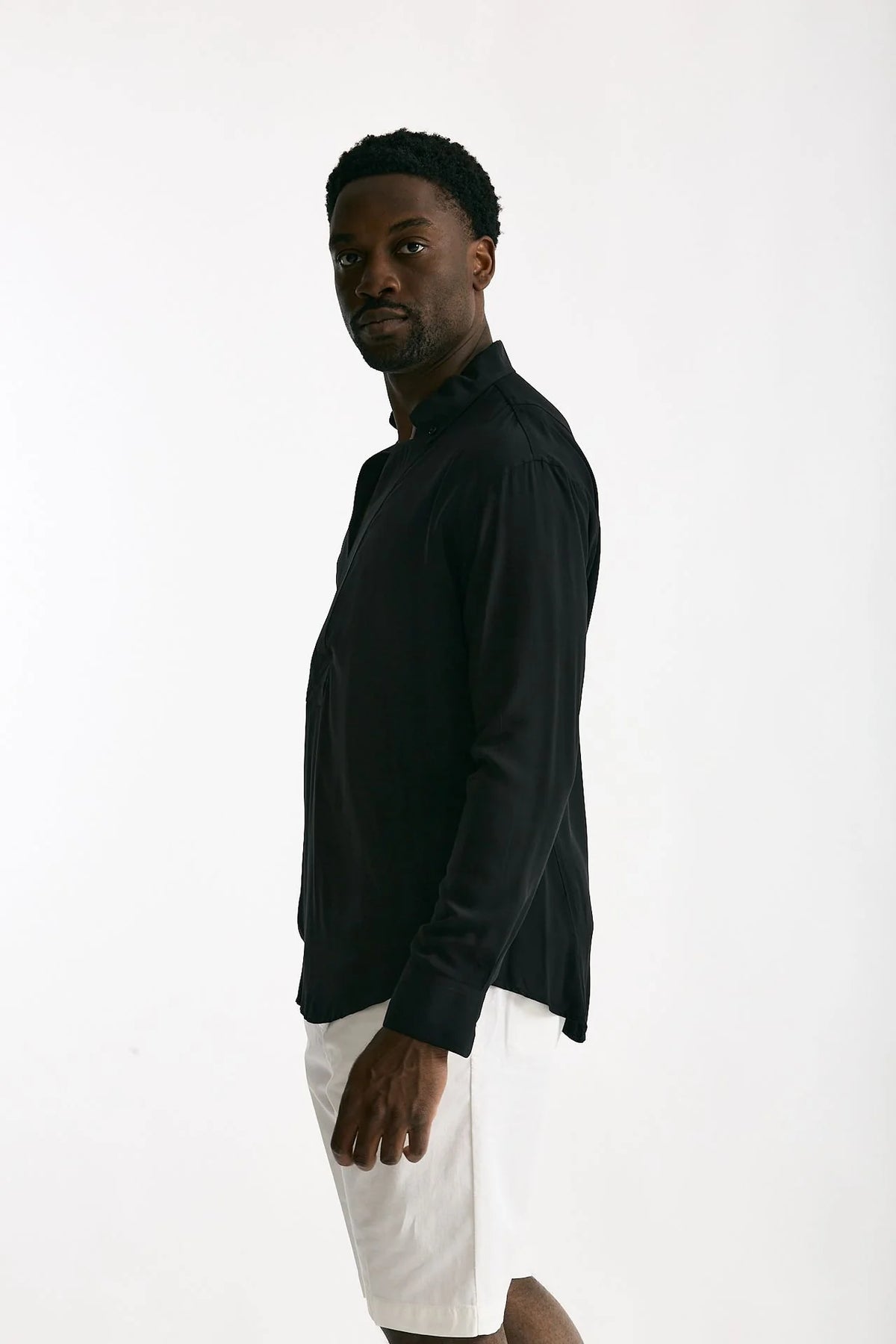 CAMICIA UOMO MANICA LUNGA COLLO CON REVER NERO MARSEM C063 NERO MARSEM 