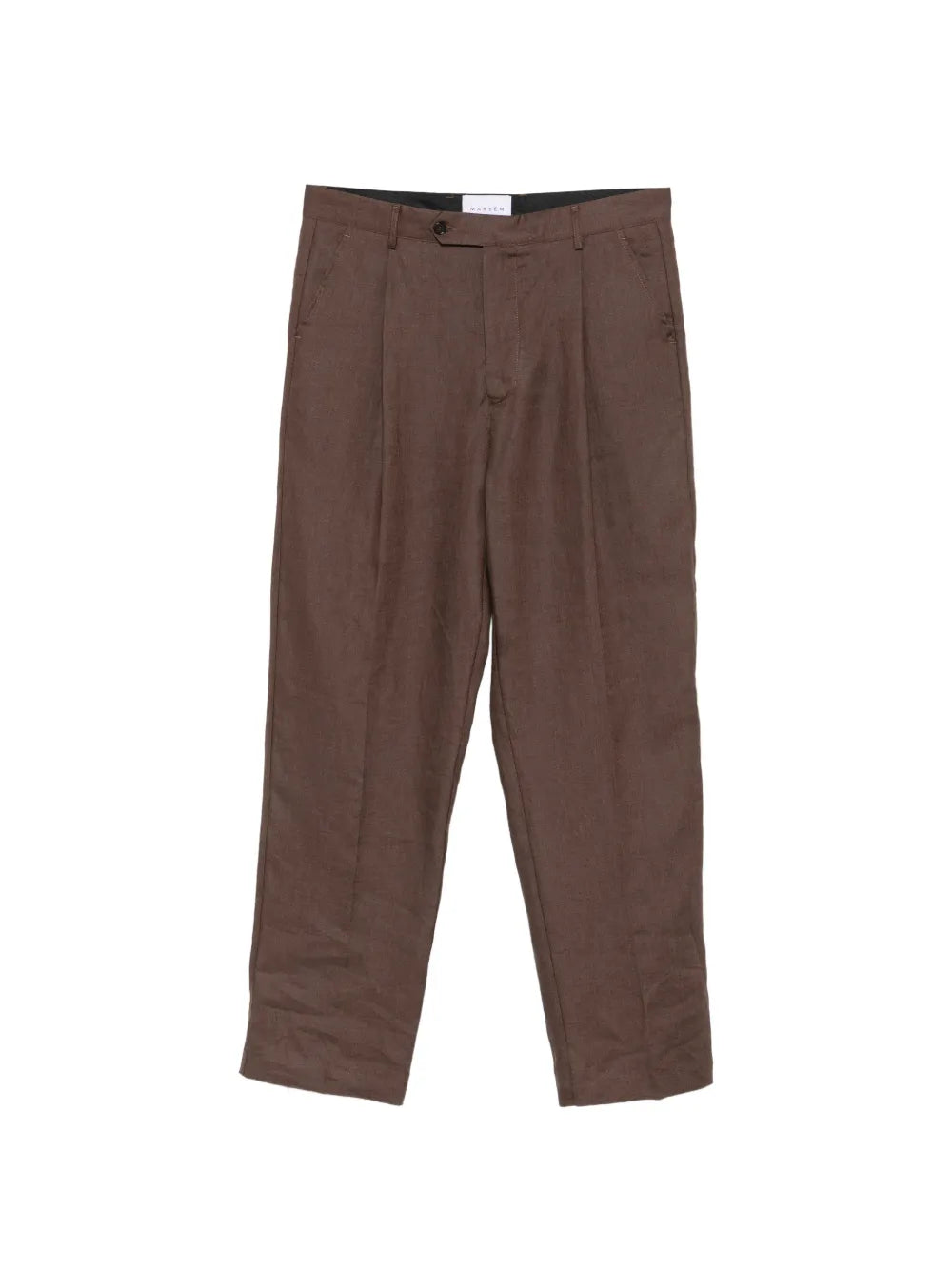 PANTALONE UOMO PALAZZO IN LINO FANGO MARSEM P056 FANGO MARSEM 