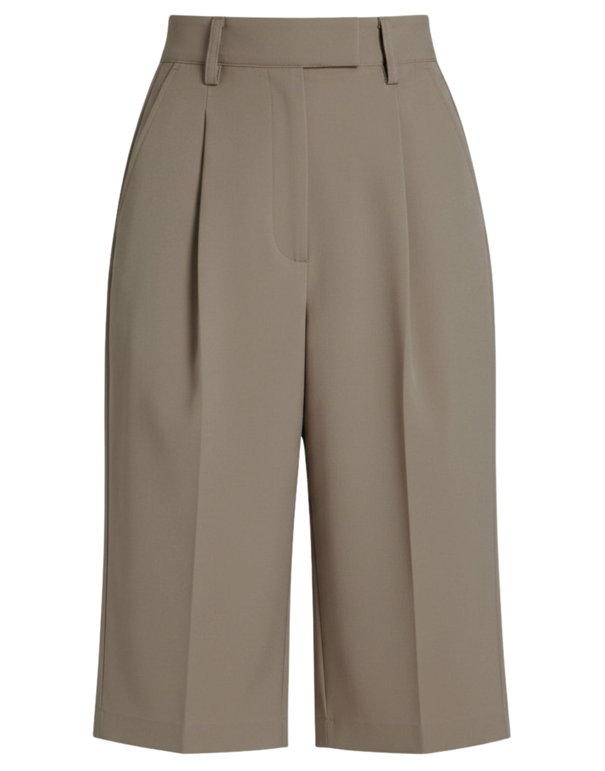 bermuda donna over al ginocchio con pence taupe marsem SD017 FANGO MARSEM 