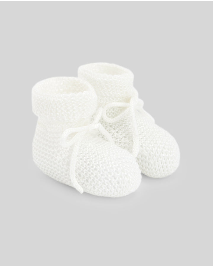 babbucce NEONATI IN COTONE BIANCO PAZ RODRIGUEZ 018-22507 BIANCO PAZ RODRIGUEZ 