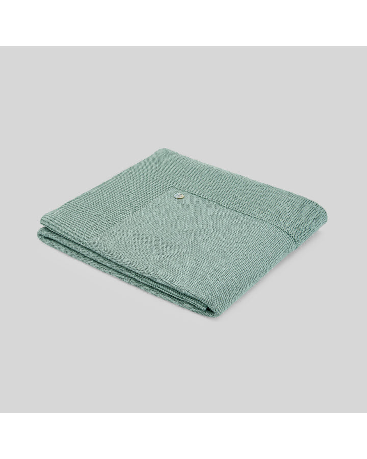 coperta neonati basic in maglia verde paz rodriguez 031-92513K VERDE PAZ RODRIGUEZ 