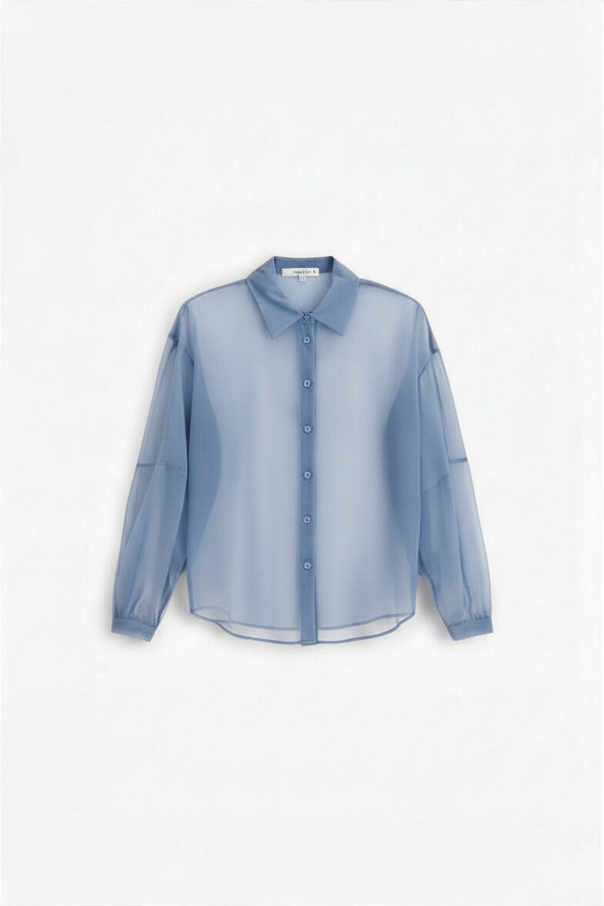 camicia donna over size con collo azzurro please C1MTDYA000 AZZURRO PLEASE 