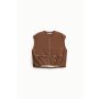 GILET DONNA CON ZIP E TASCHE FRONTALI TABACCO PLEASE L0FDDVS000 TABACCO PLEASE 