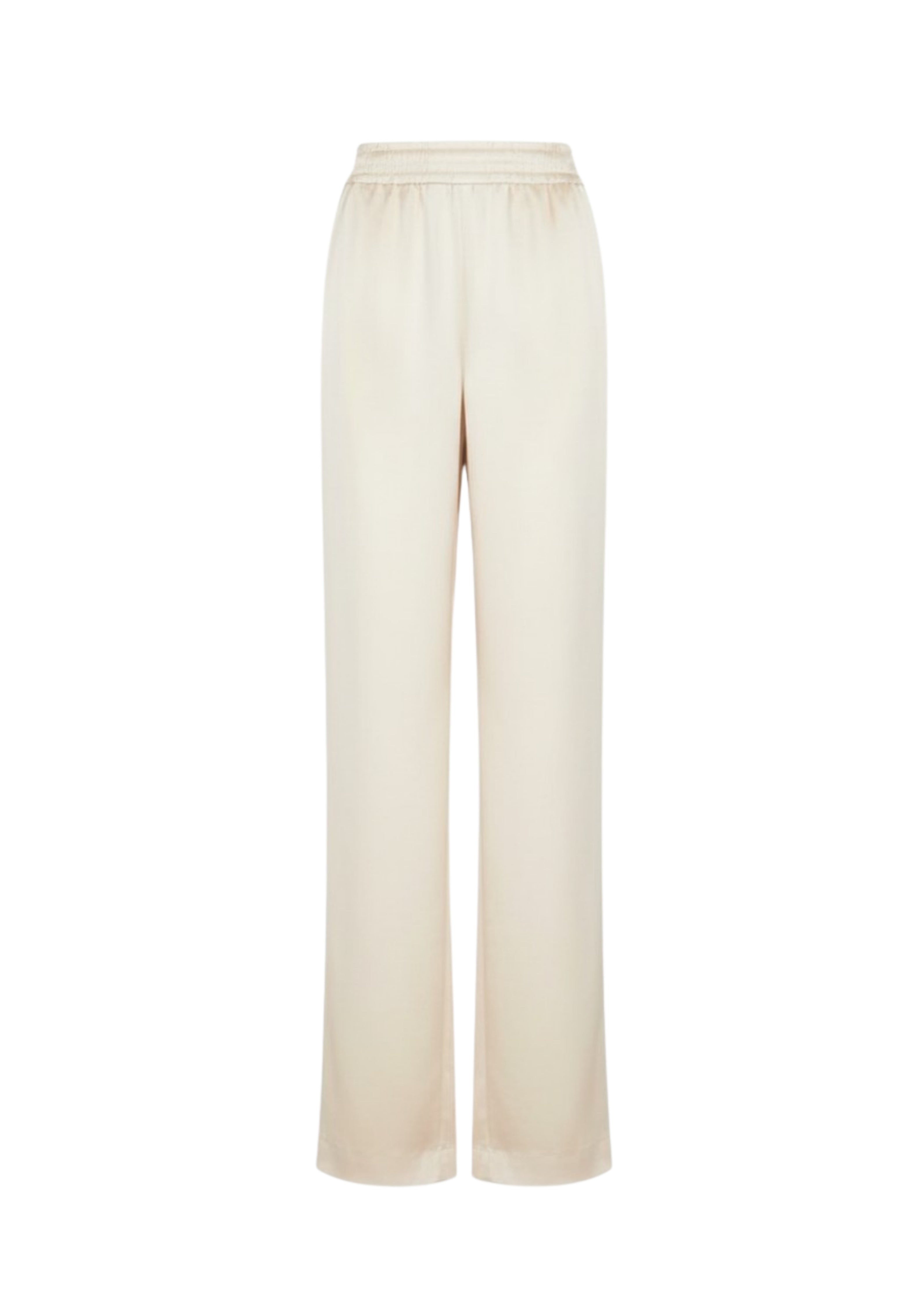 PANTALONE DONNA PALAZZO CON ELASTICO SATIN AVORIO SK26095 AVORIO SHIKI 