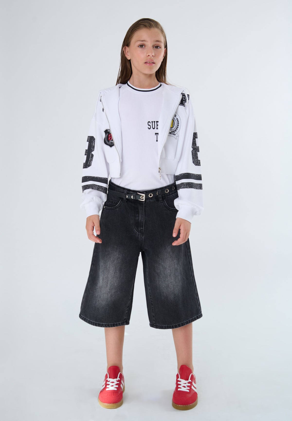 BERMUDA BIMBA IN DEMIN SCURO TO BE TOO T1351P DENIM NERO TO BE TOO 