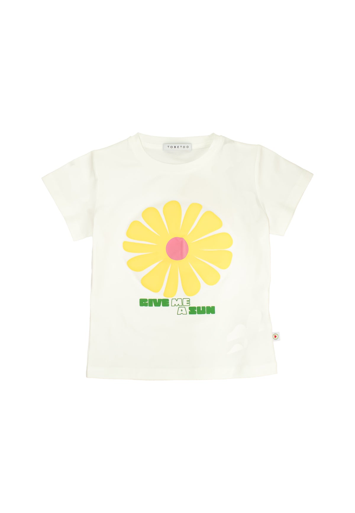 t-shirt BAMBINA CON MAXI STAMPA BIANCO TO BE TOO TB1573T LATTE TO BE TOO 