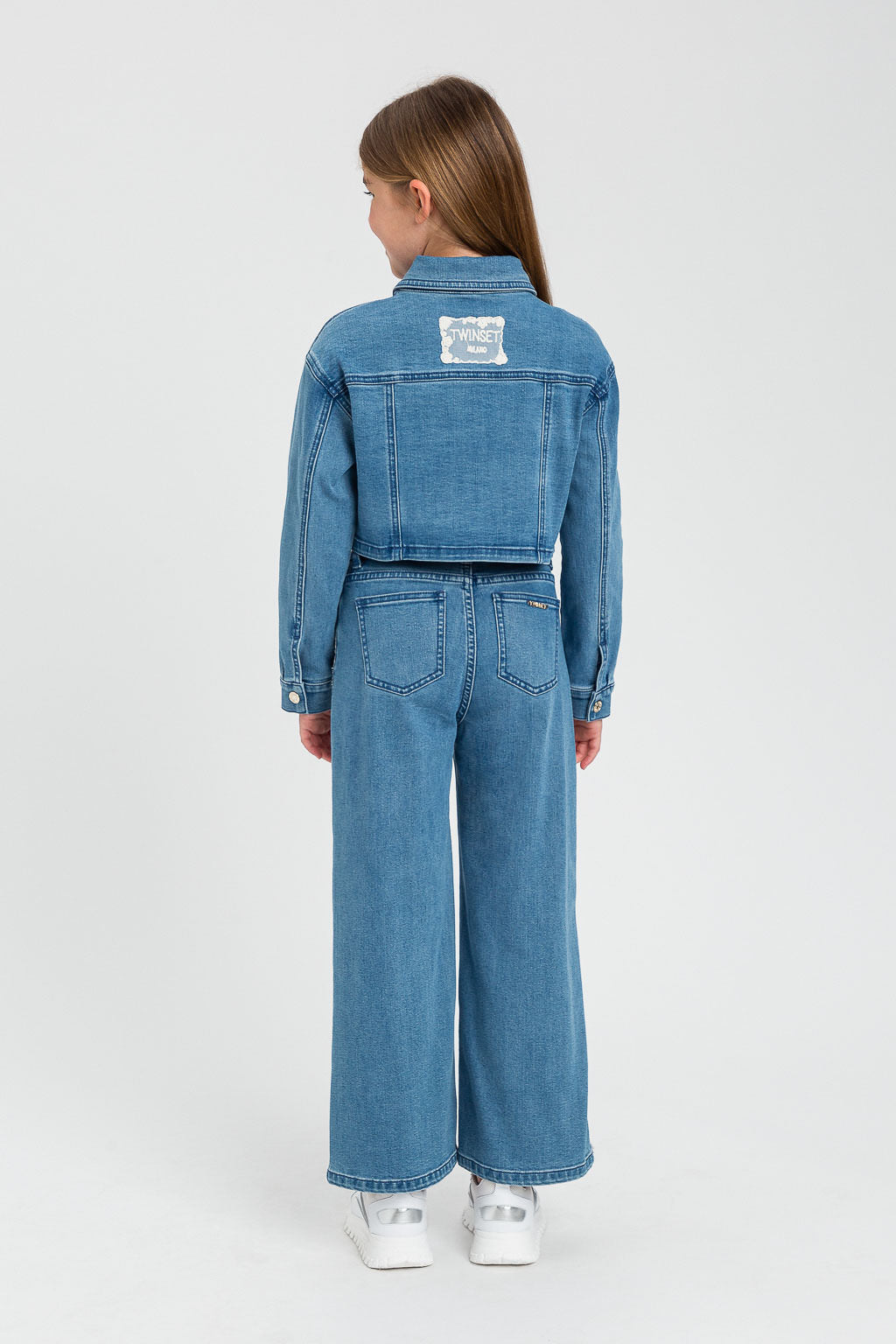 GIUBBINO BAMBINA IN DENIM MEDIO TWINSET 261GJ2080 DENIM BLU MEDIO TWINSET KIDS 