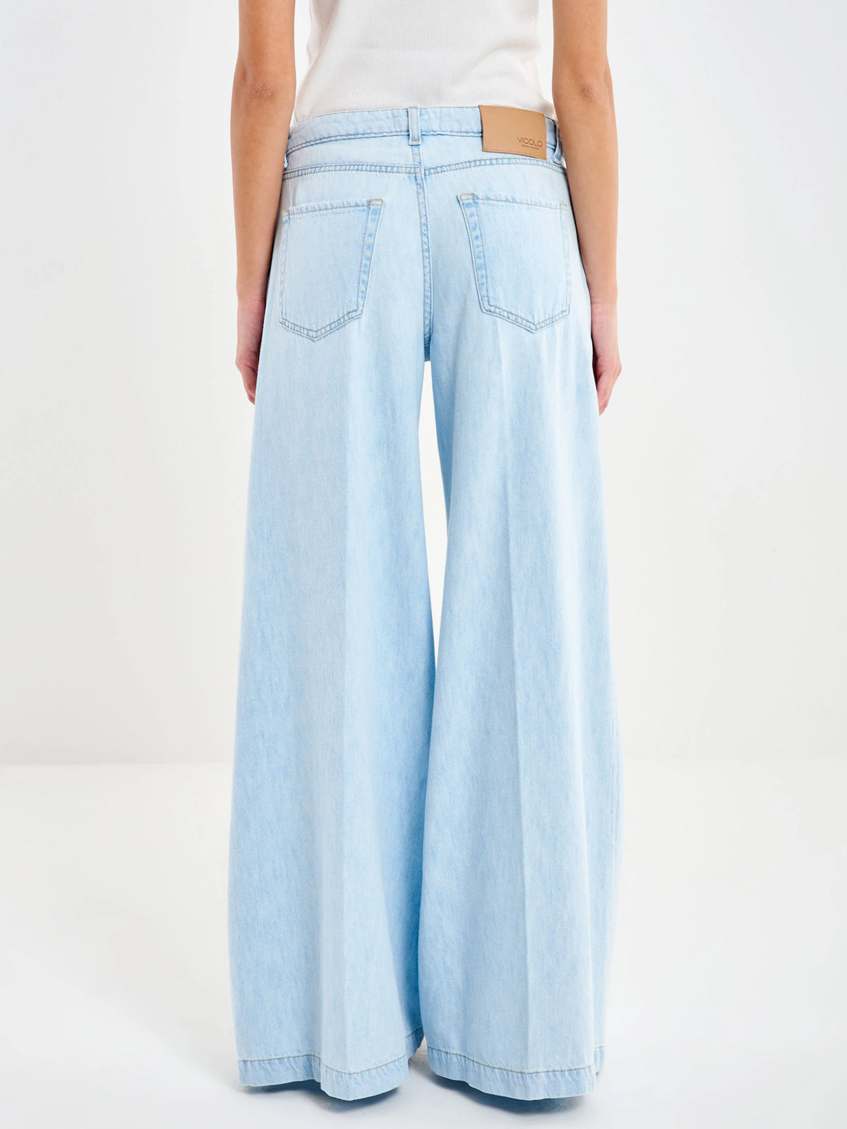 Jeans DONNA Madison Wide Leg Chiaro DENIM VICOLO DAB5023 DENIM CHIARO VICOLO 