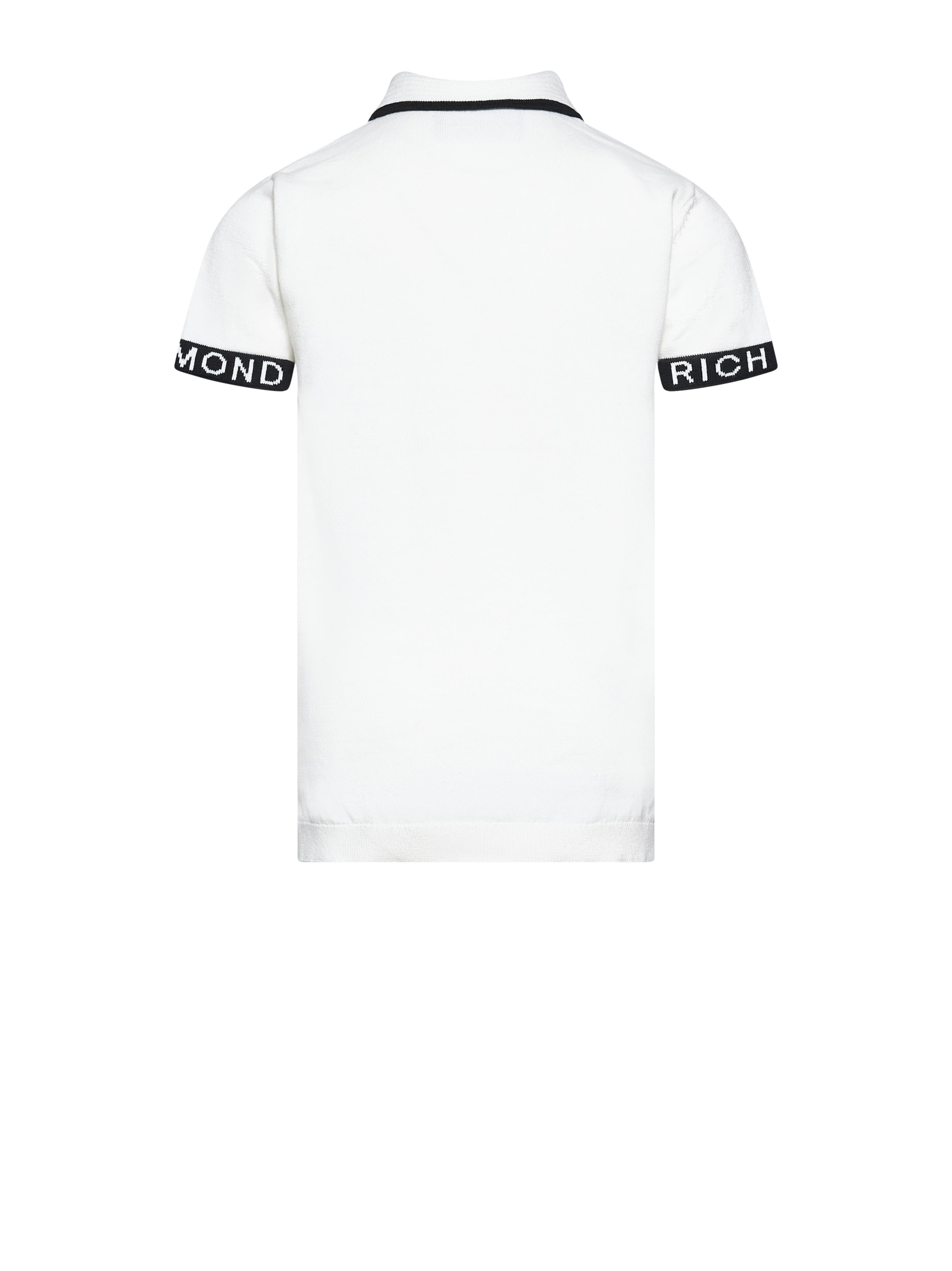 POLO BAMBINO MEZZA MANICA CON DETTAGLIO LOGO BIANCA JOHN RICHMOND RBP26147PO WHITE JOHN RICHMOND JUNIOR 