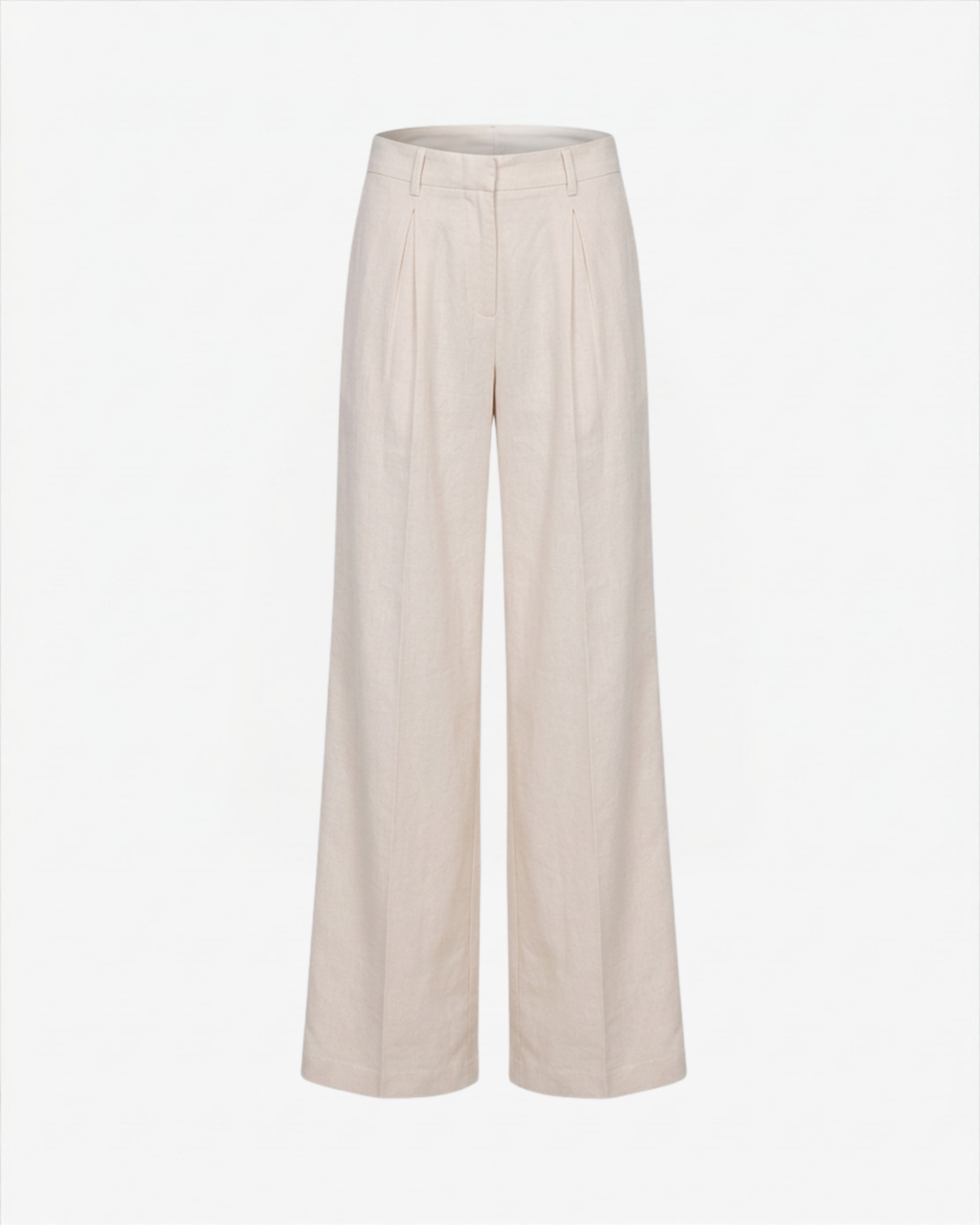 pantalone donna a palazzo con pences in lino beige hinnominate HMABW02640 BEIGE HINNOMINATE 
