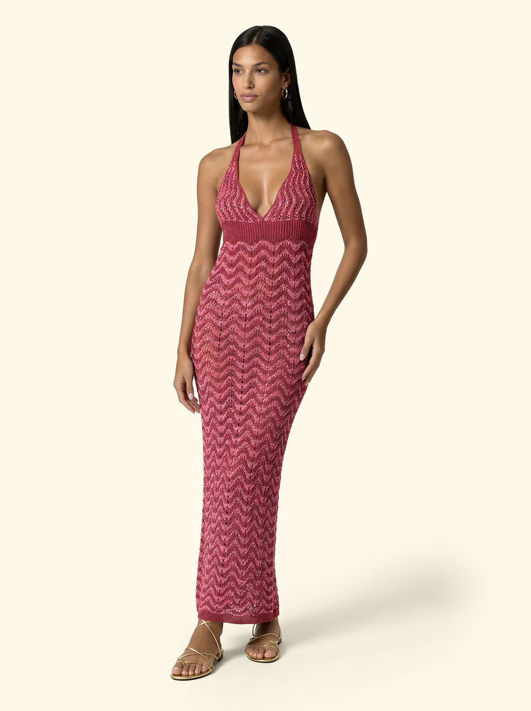 vestito donna lungo in crochet fucsia f**k FK26-SW0667FX FUCSIA F**K 